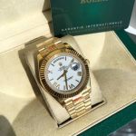 ROLEX Day-date 904L Steel 8205 Movement 41MM Gold Bracelet White Watch